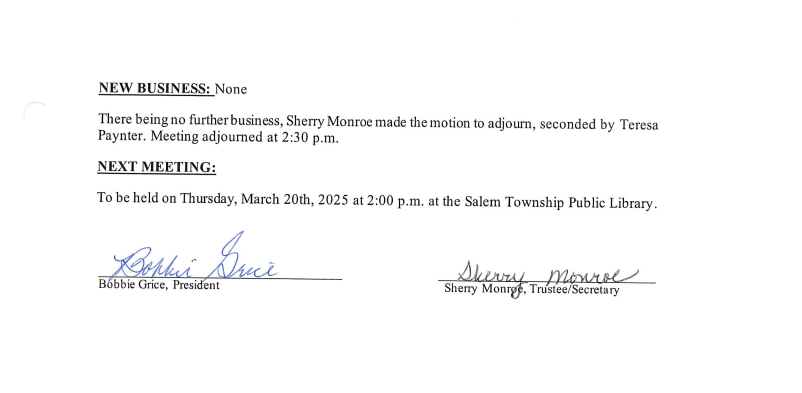 Board Meeting Minutes
