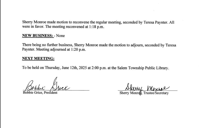 Board Meeting Minutes