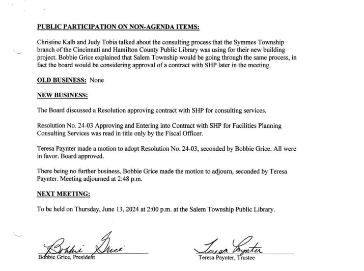 Board Meeting Minutes