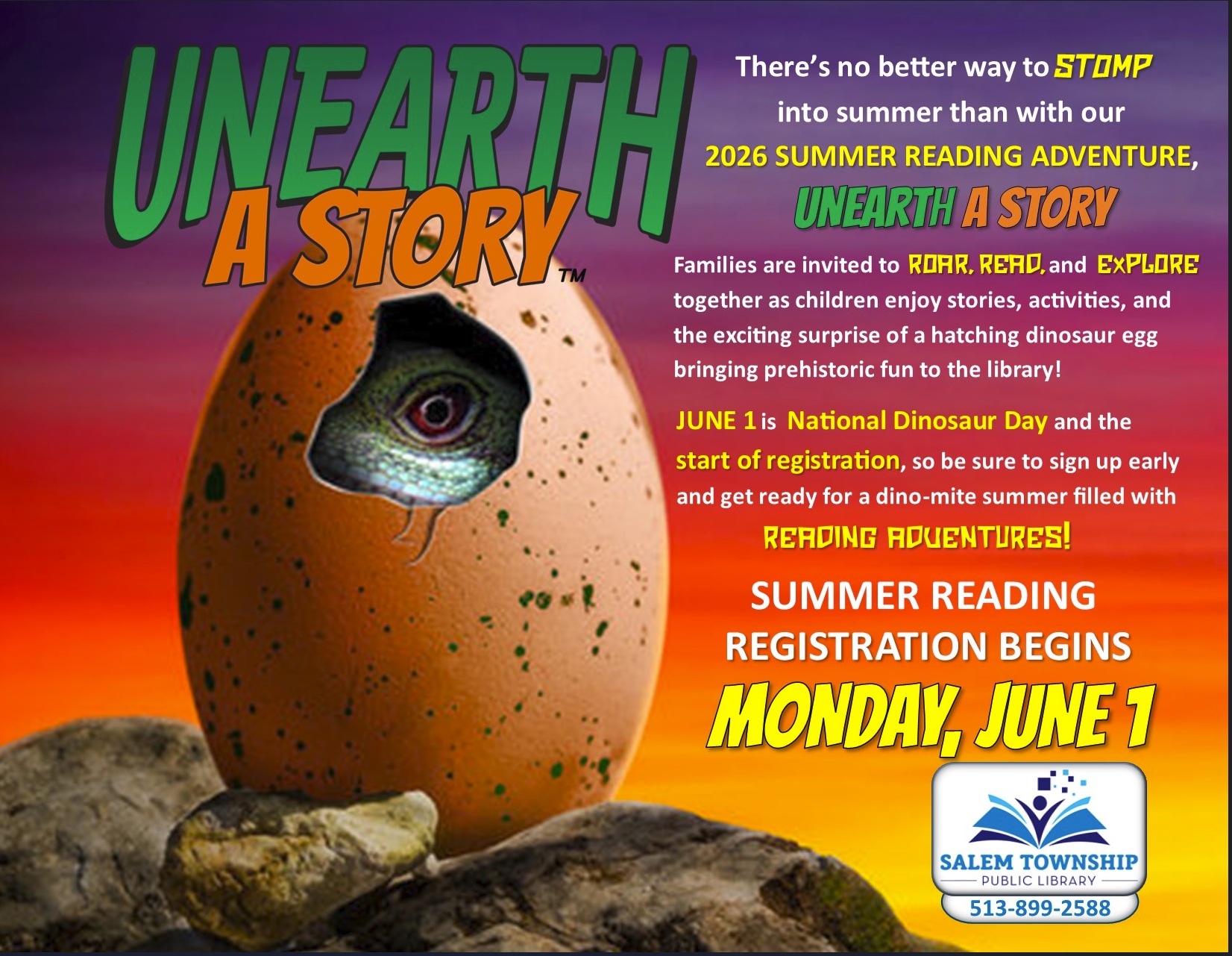 Unearth a Story Beings June 1