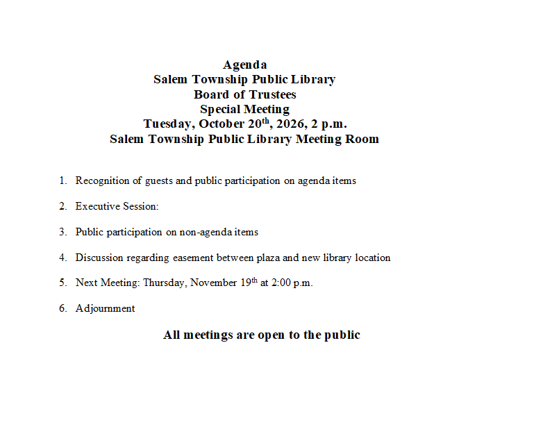 Board Meeting Agenda 